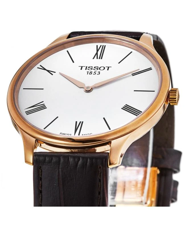 商品Tissot|Tissot Tradition 5.5 Two-Tone Leather Strap Men's Watch T063.409.36.018.00,价格¥1264,第2张图片详细描述