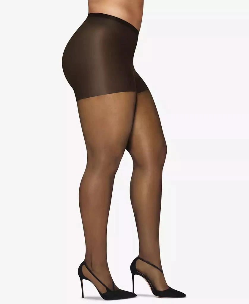 商品Hanes|Hanes Curves Plus Size Silky Sheer Control Top Pantyhose,价格¥105,第1张图片