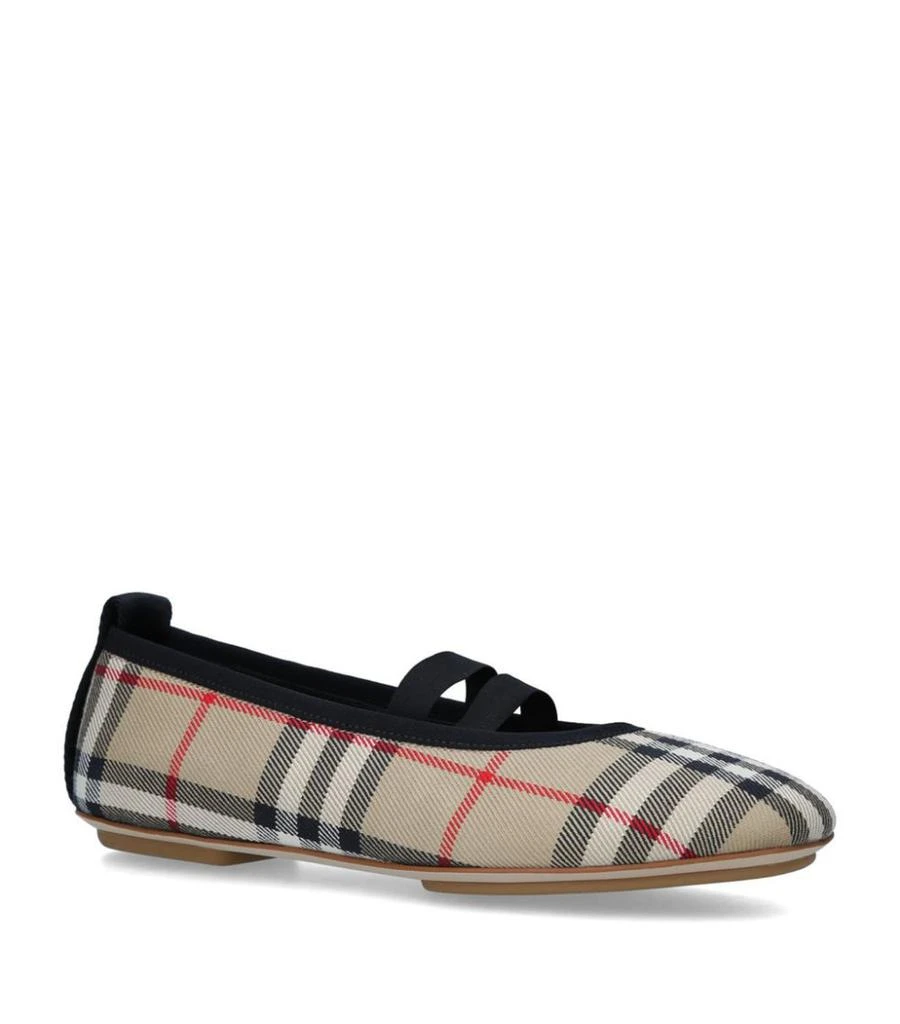 商品Burberry|Vintage Check Mini Grace Flats,价格¥2585,第1张图片