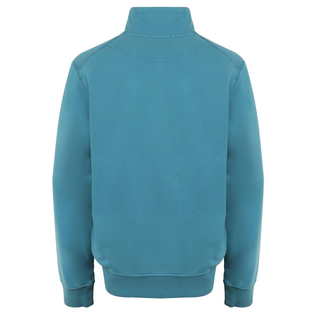 Teal Blue Half Zip Sweatshirt商品第4张图片规格展示