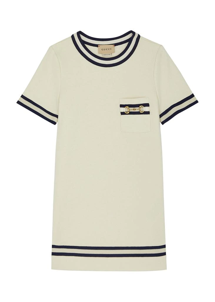 商品Gucci|KIDS Striped horsebit-embellished cotton dress,价格¥2928,第1张图片