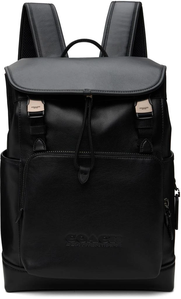 商品Coach|Black League Flap Backpack,价格¥3448,第1张图片