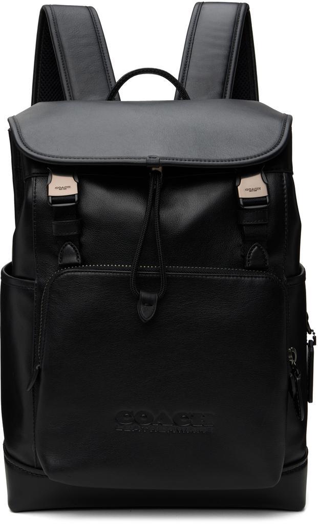 商品Coach|Black League Flap Backpack,价格¥4734,第1张图片