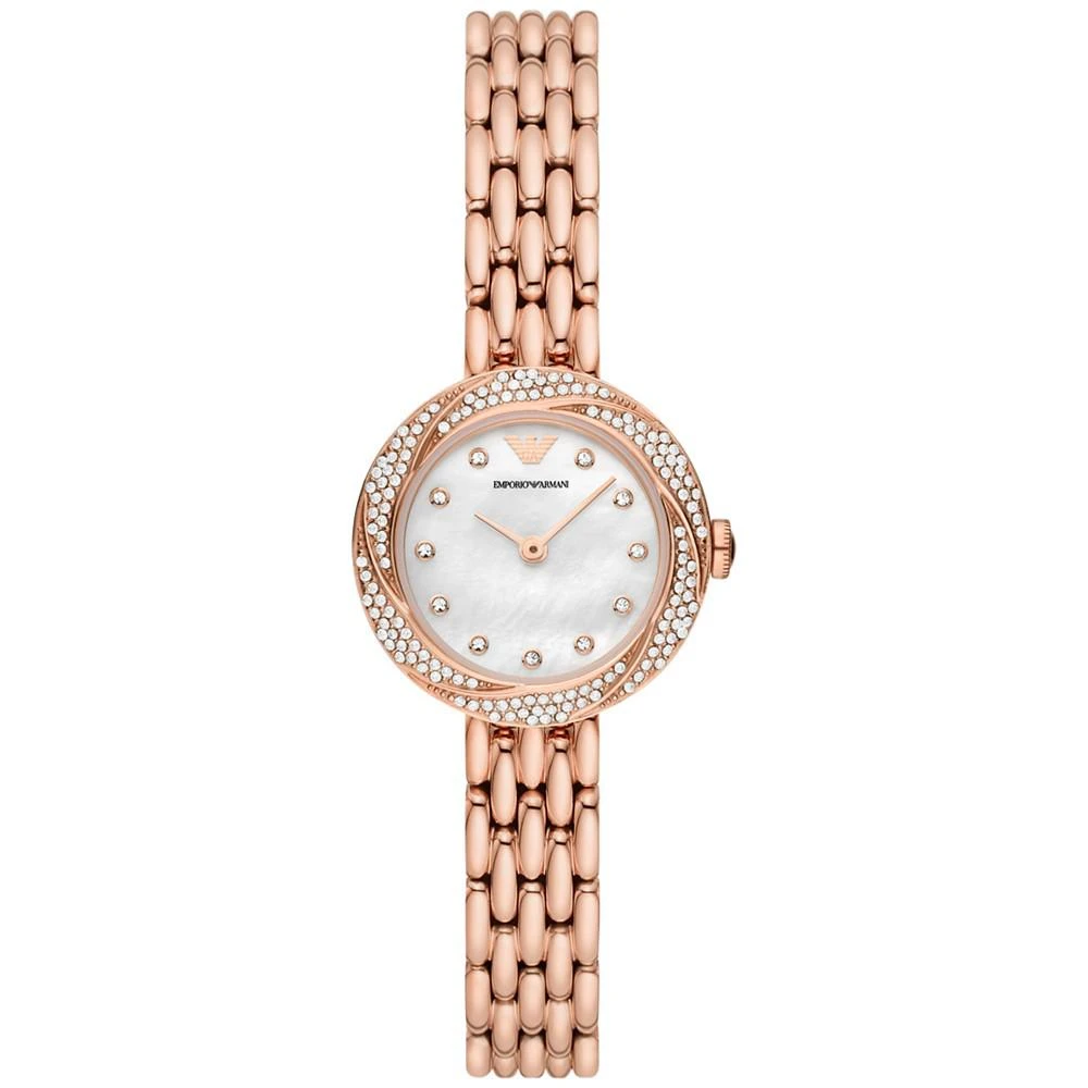 商品Emporio Armani|Women's Rosa Rose Gold-Tone Stainless Steel Bracelet Watch 26mm,价格¥2582,第1张图片