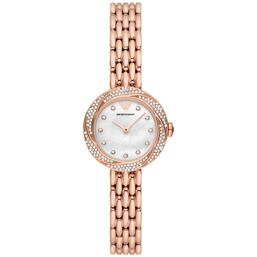 商品Emporio Armani|Women's Rosa Rose Gold-Tone Stainless Steel Bracelet Watch 26mm,价格¥2714,第1张图片