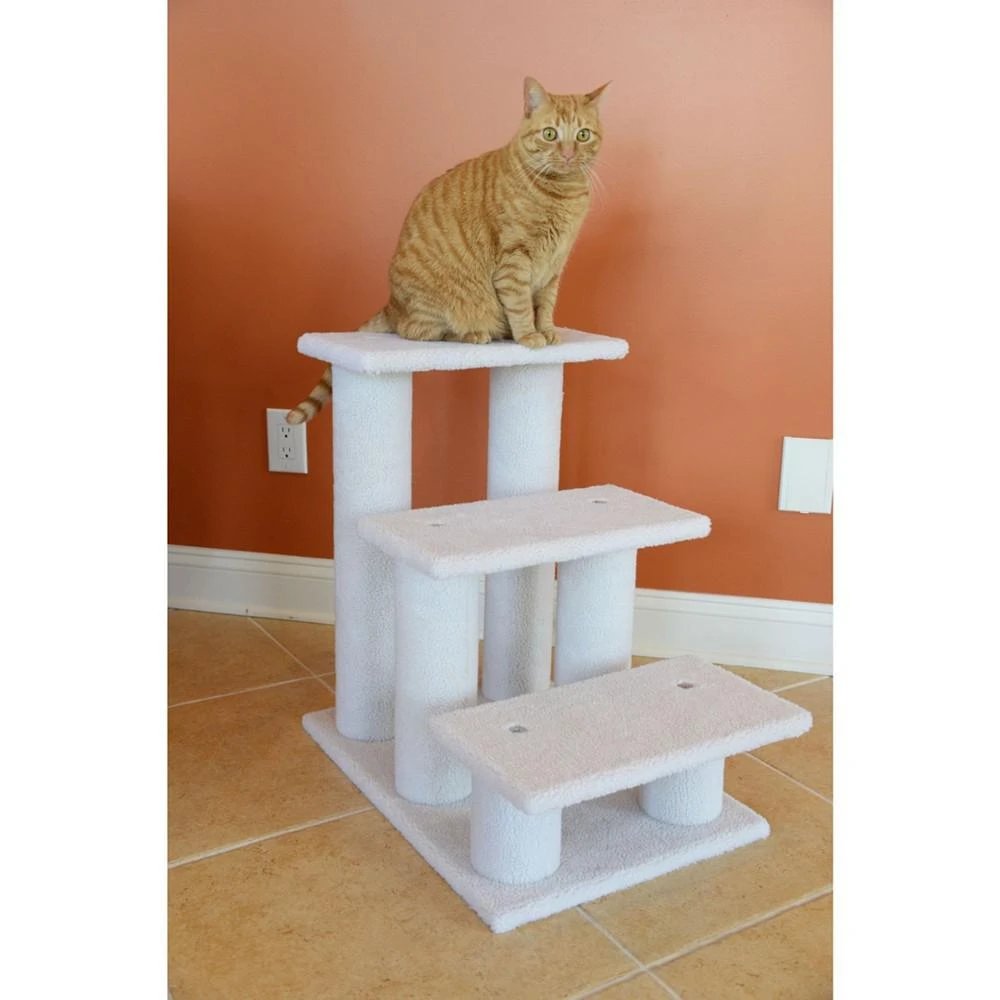 商品Macy's|3-Step Real Wood Cat Stairs Ramp, 25" Height Dogs Climber,价格¥837,第4张图片详细描述