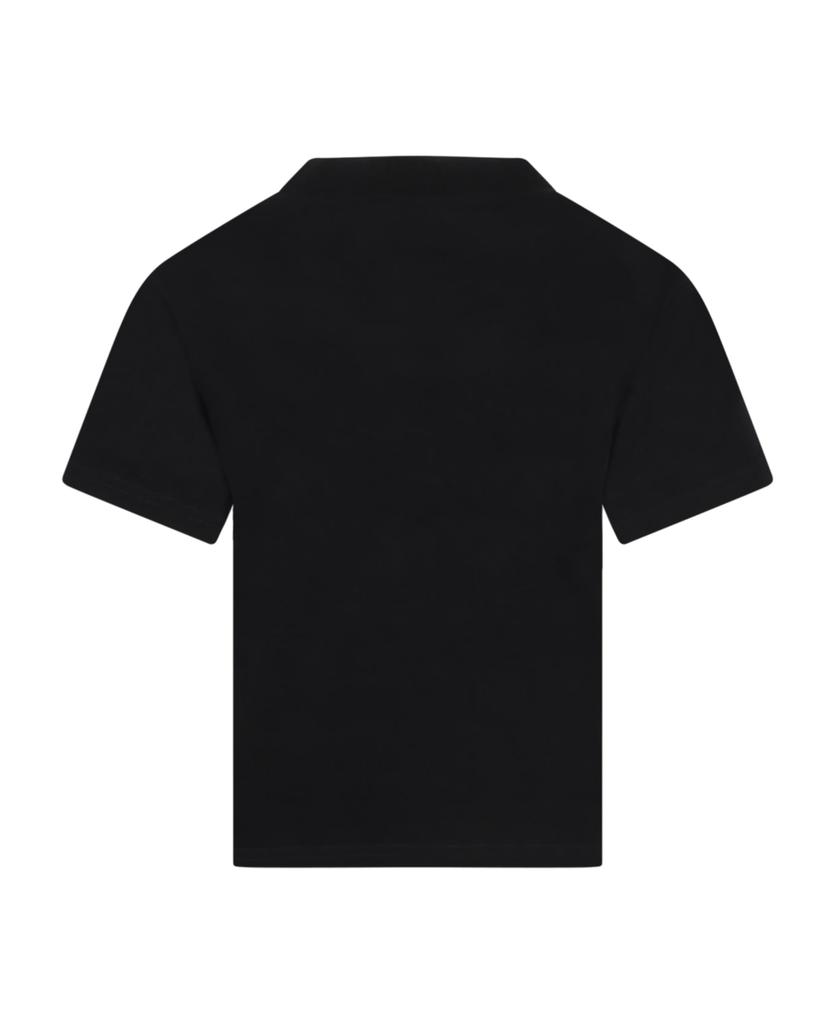Black T-shirt For Boy With Logo商品第2张图片规格展示