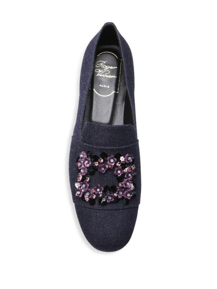 商品Roger Vivier|Violet Embroidered Loafers,价格¥7792,第4张图片详细描述