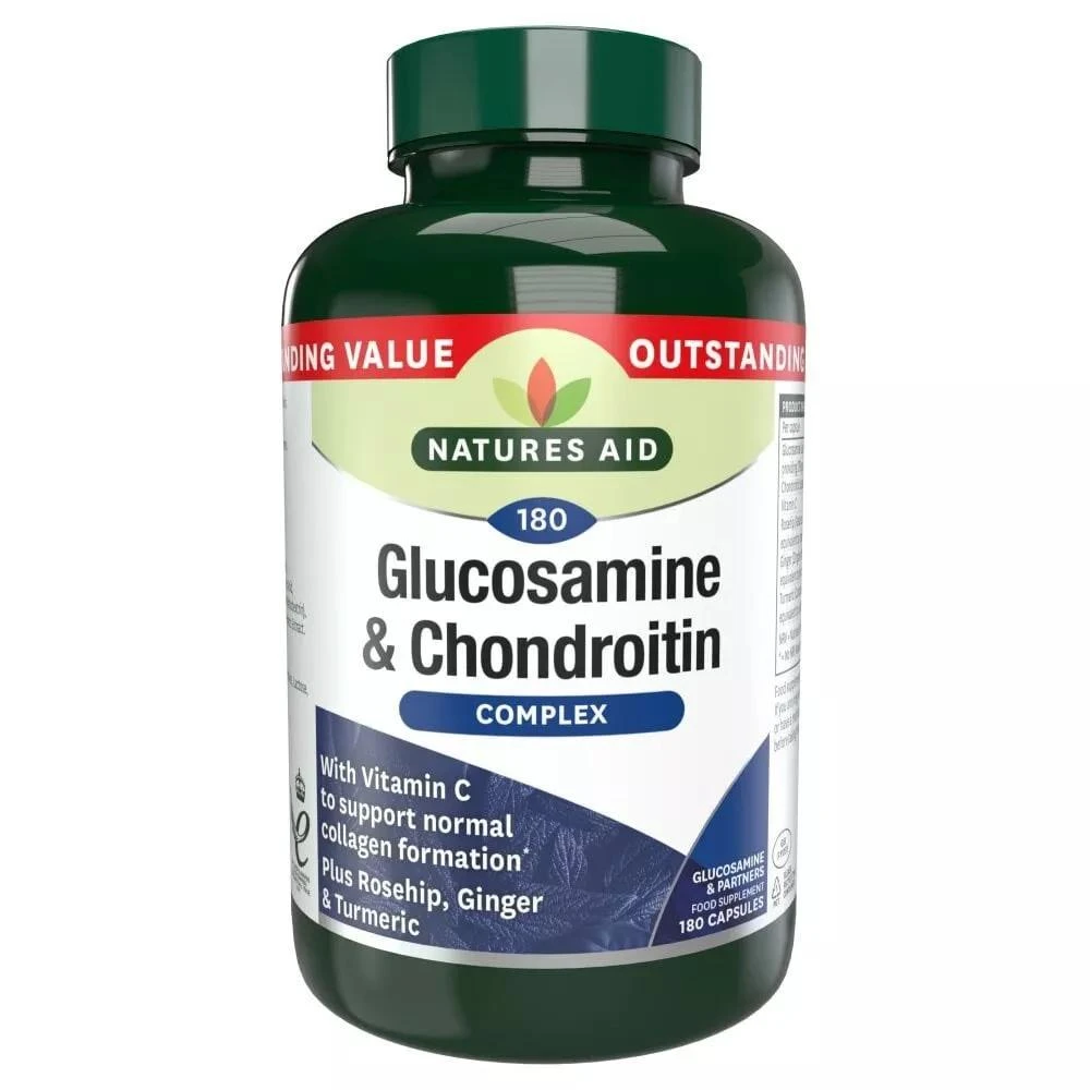 商品Natures Aid|Natures Aid - Glucosamine 500mg & Chondroitin 100mg Complex  (180 Capsules)                       ,价格¥335,第1张图片