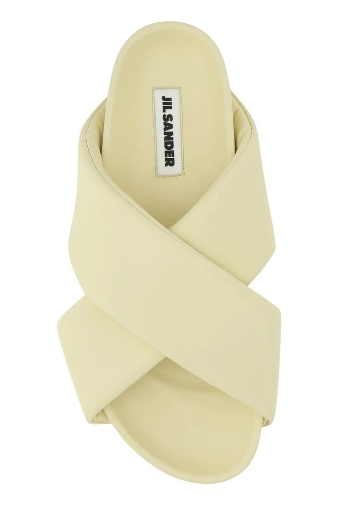 商品Jil Sander|Pastel yellow nappa leather slippers,价格¥3555,第3张图片详细描述