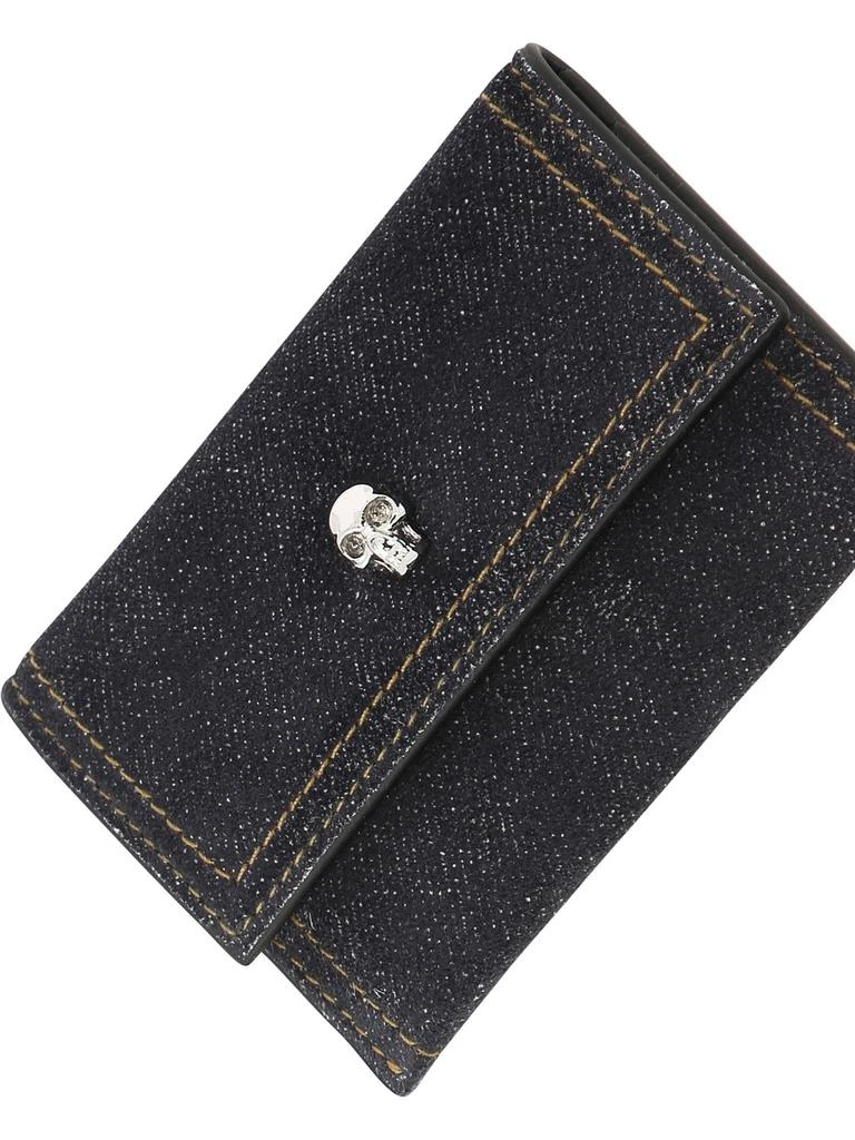 商品Alexander McQueen|Skull Wallets & Card Holders Blue,价格¥1199,第4张图片详细描述