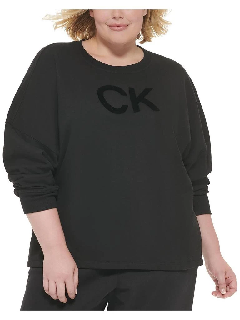 商品Calvin Klein|Plus Womens Gym Fitness Sweatshirt,价格¥261,第3张图片详细描述