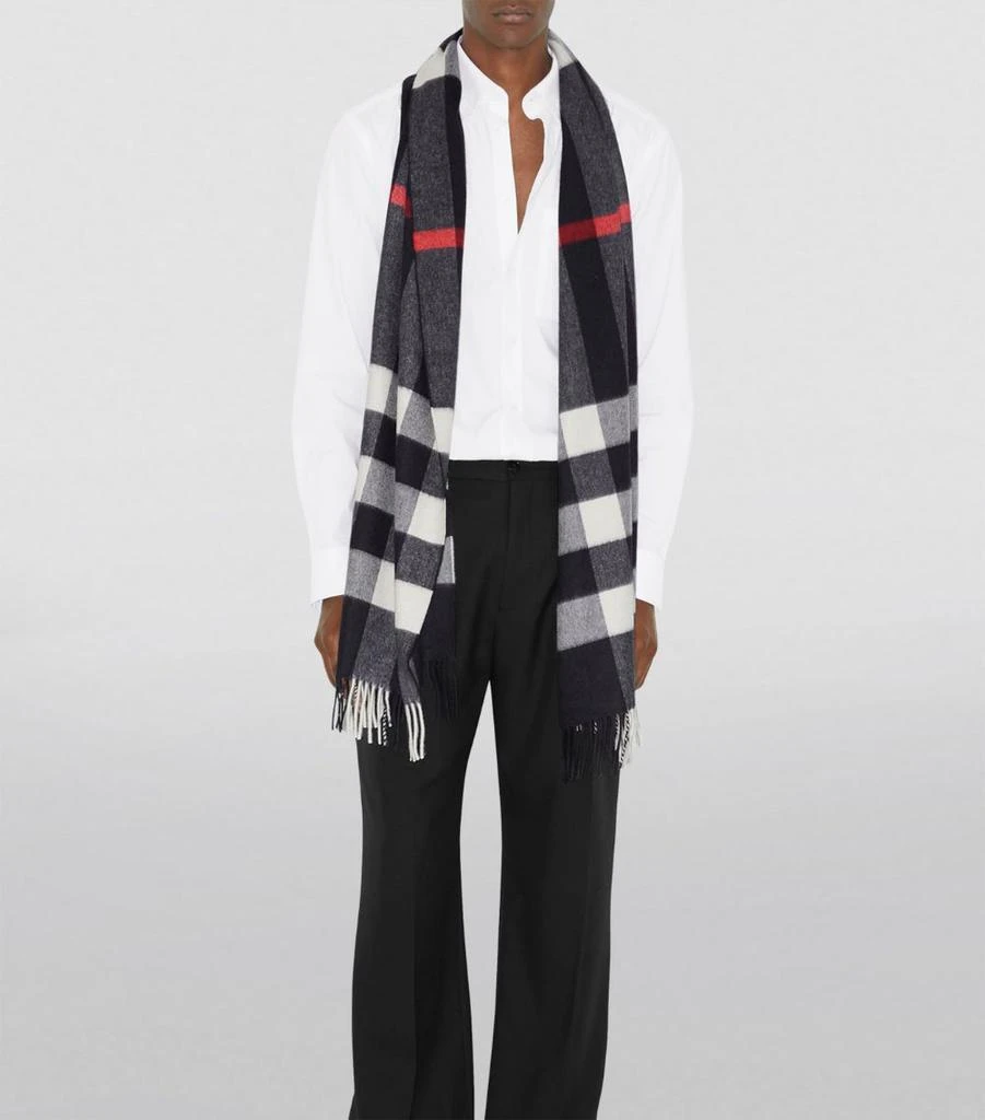 商品Burberry|Cashmere Check Scarf,价格¥4804,第4张图片详细描述