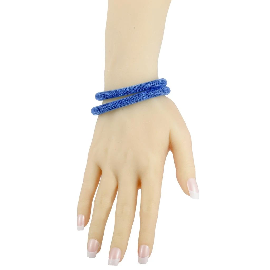 商品Swarovski|Swarovski Stardust Blue Crystals Double Bracelet 5184789-M- Medium,价格¥268,第2张图片详细描述