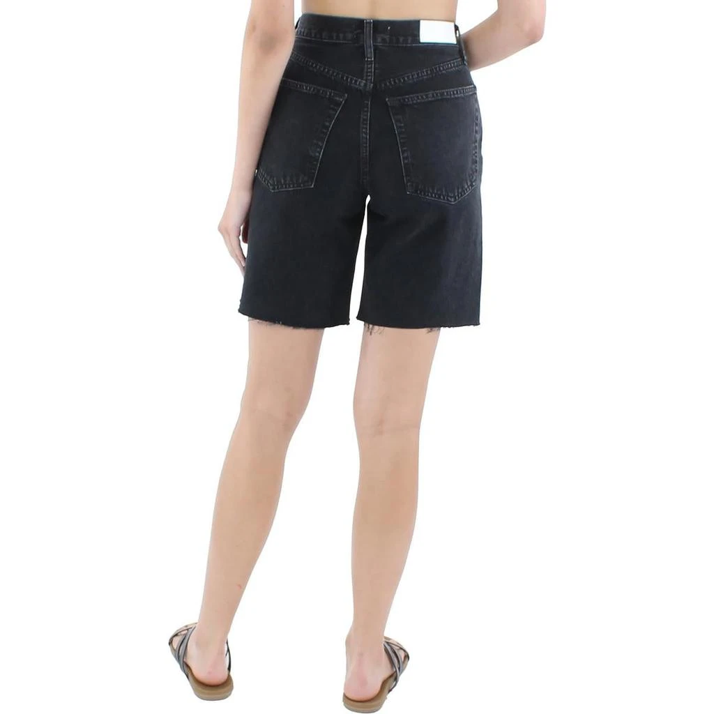 商品Re/Done|RE/DONE Womens Frayed Hem High Rise Bermuda Shorts,价格¥344,第2张图片详细描述