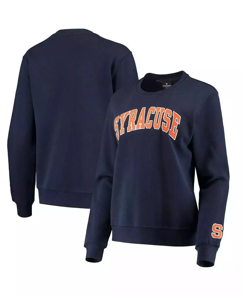 商品Colosseum|Women's Navy Syracuse Orange Campanile Pullover Sweatshirt,价格¥248,第1张图片