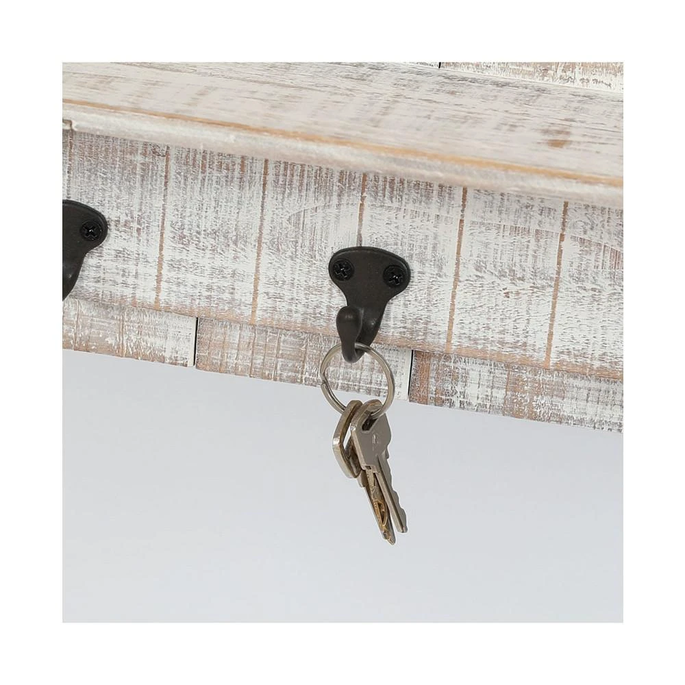 商品Luxen Home|Metal Rooster Wood Wall Plaque with Four Key Hooks,价格¥745,第4张图片详细描述
