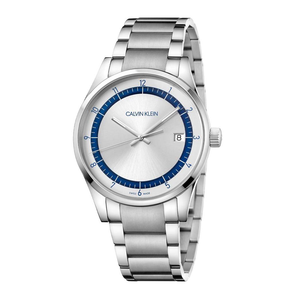 商品Calvin Klein|Calvin Klein Men's KAM21146 Completion 43mm Silver Dial Stainless Steel Watch,价格¥516,第1张图片