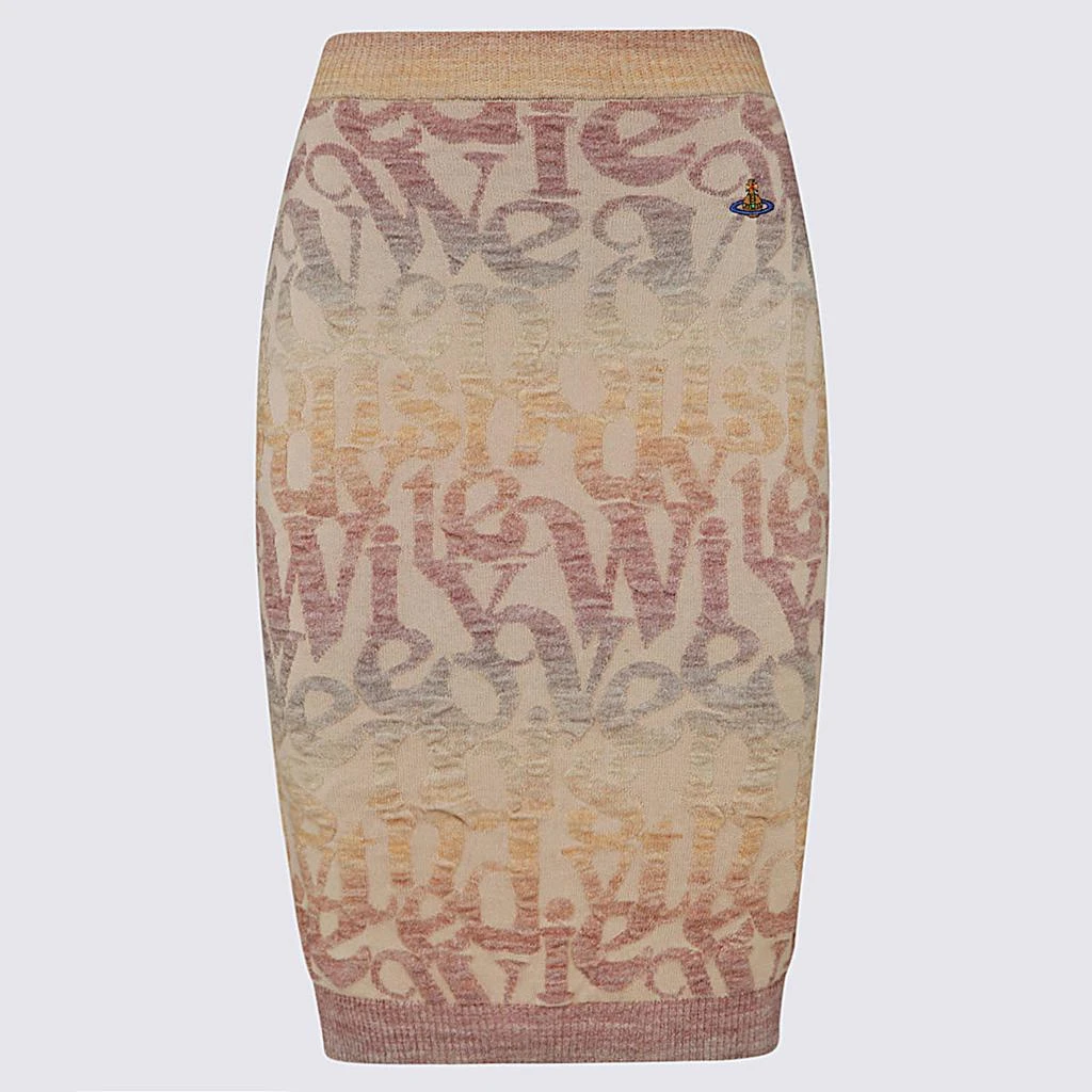 商品Vivienne Westwood|VIVIENNE WESTWOOD MULTICOLOR VIRGIN WOOL BLEND SKIRT,价格¥1464,第1张图片