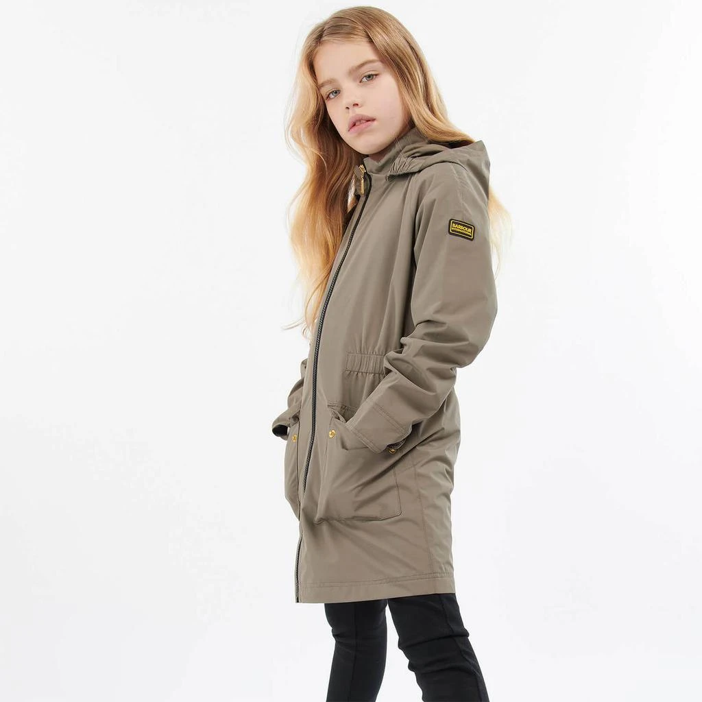 商品Barbour|Barbour International Girls' Dundrod Showerproof Jacket - Harley Green,价格¥509,第3张图片详细描述