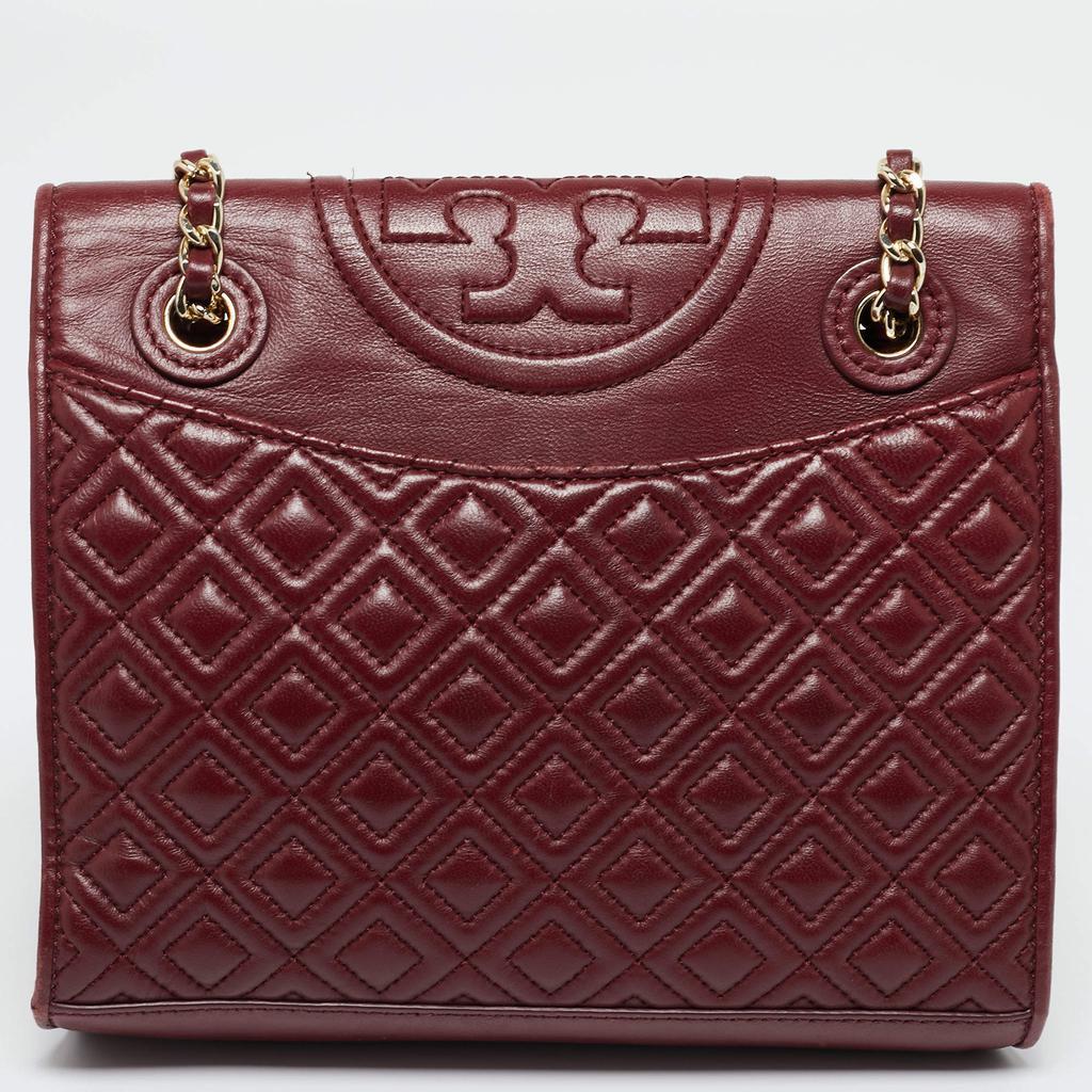 商品[二手商品] Tory Burch|Tory Burch Red Leather Medium Fleming Shoulder Bag,价格¥2396,第6张图片详细描述