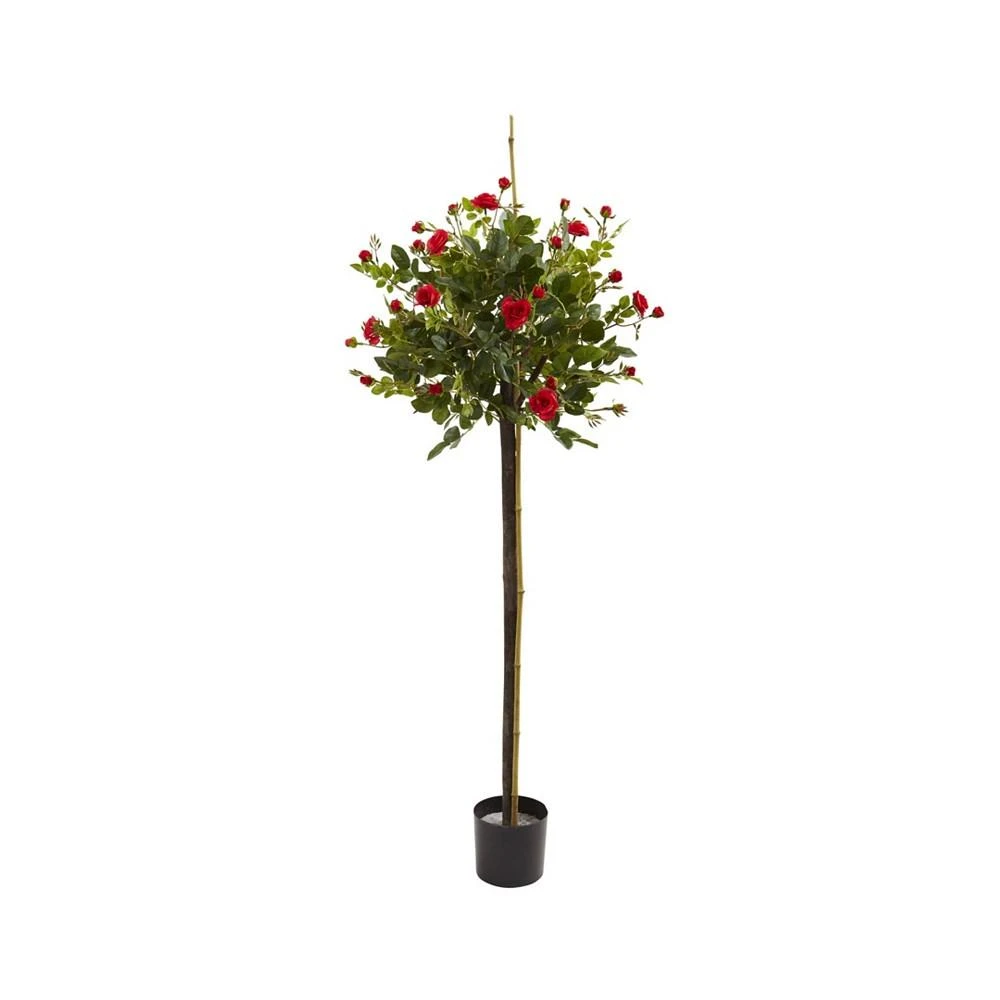 商品NEARLY NATURAL|3' Rose Topiary Silk Tree,价格¥729,第1张图片