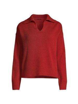 商品Tahari|Cashmere Split V-Neck Sweater,价格¥559-¥782,第7张图片详细描述