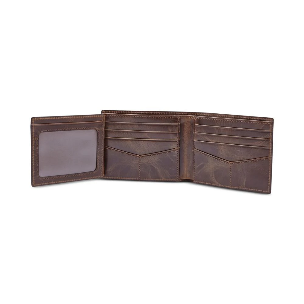 商品Fossil|Men's Leather Wallet Derrick RFID-Blocking Bifold with Flip ID,价格¥450,第3张图片详细描述