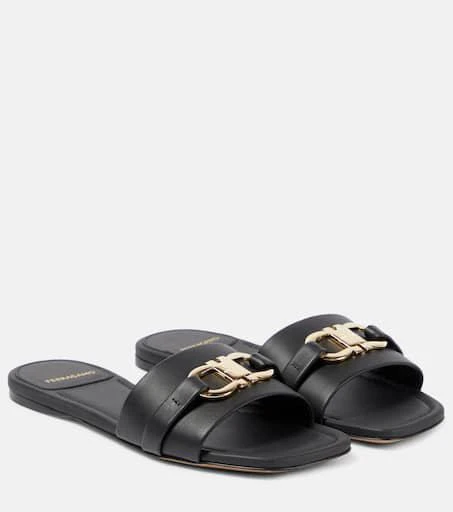 商品Salvatore Ferragamo|Gancini皮革凉拖鞋,价格¥7137,第1张图片