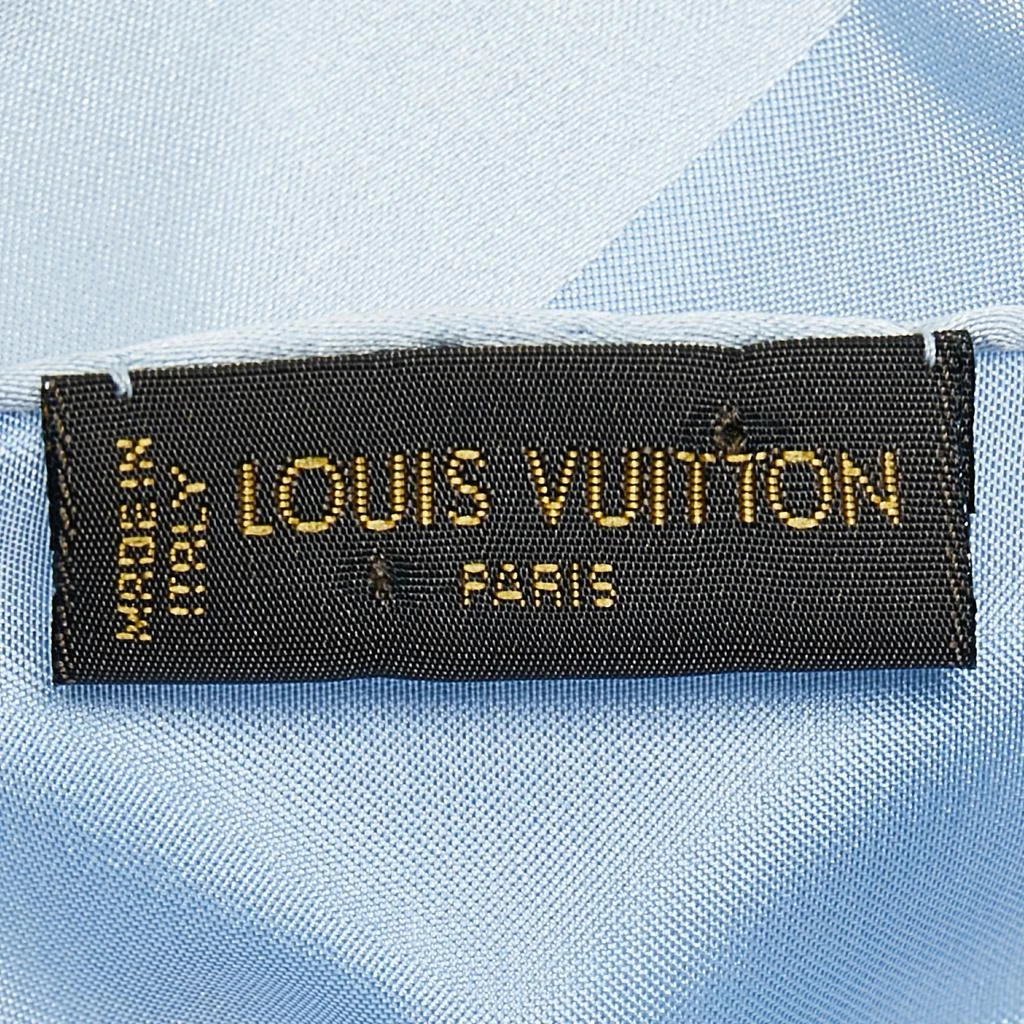 商品[二手商品] Louis Vuitton|Louis Vuitton Light Blue Monogram Silk Stole,价格¥3195,第4张图片详细描述