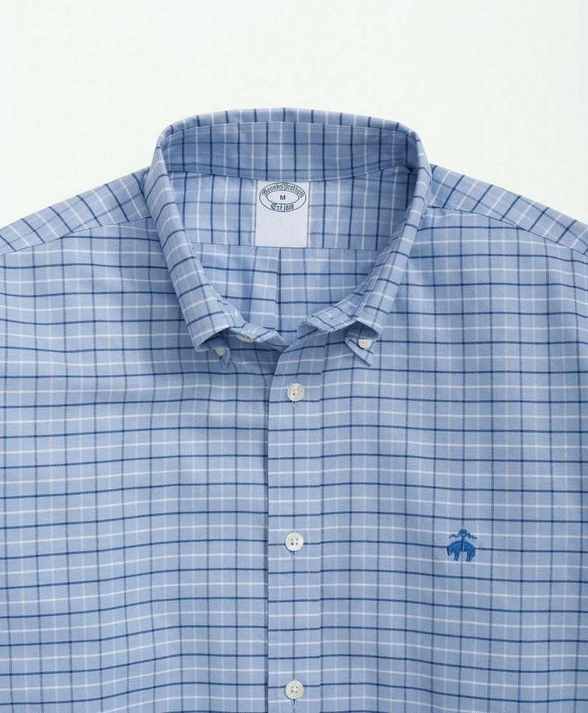 商品Brooks Brothers|Stretch Cotton Non-Iron Oxford Polo Button Down Collar,  Tattersall Shirt,价格¥595,第2张图片详细描述