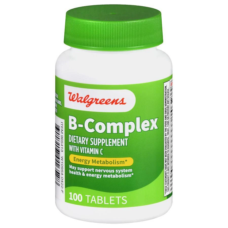 商品Walgreens|B-Complex with Vitamin C Tablets,价格¥74,第1张图片