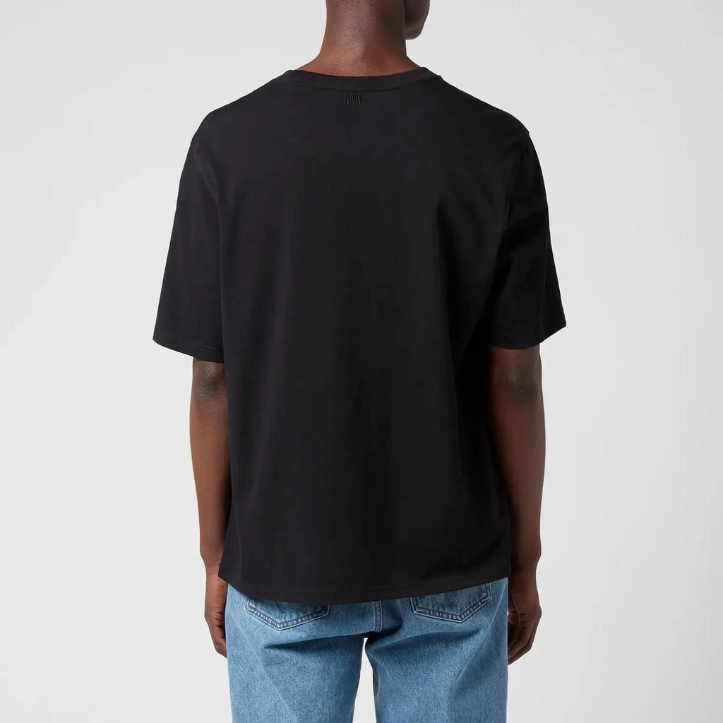 商品AMI|AMI Men's Tonal De Coeur T-Shirt - Black,价格¥558,第2张图片详细描述