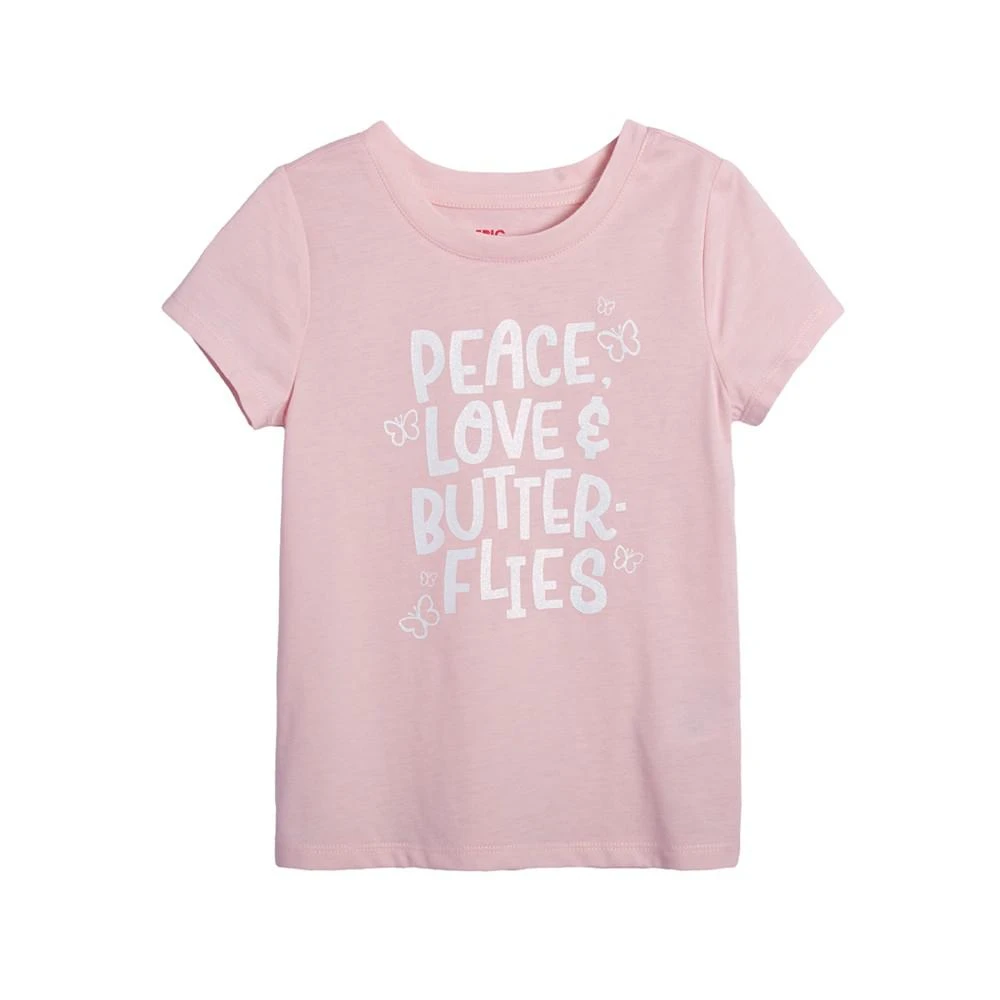 商品Epic Threads|Little Girls Peace Love Butterflies Graphic T-shirt,价格¥24,第1张图片