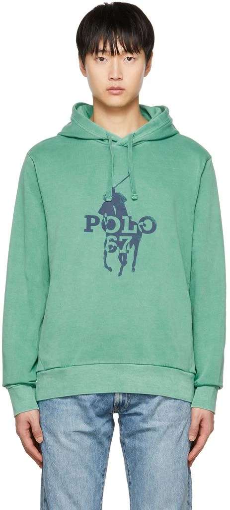 商品Ralph Lauren|Green Big Pony Hoodie,价格¥524,第1张图片