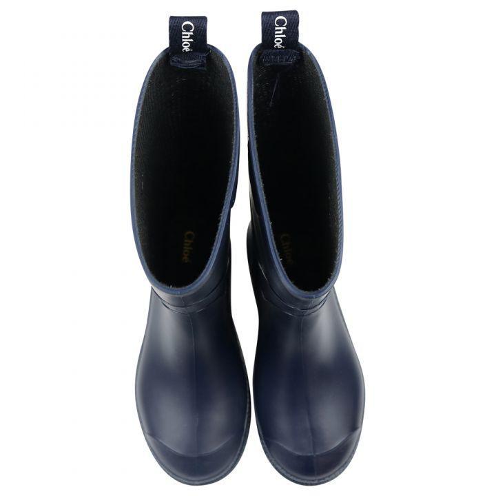 商品Chloé|大童海军蓝徽标高筒雨靴,价格¥374,第7张图片详细描述