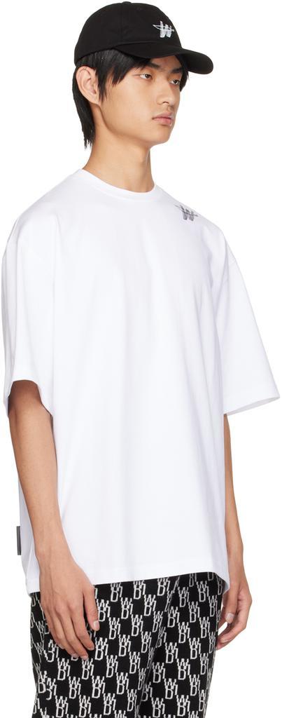 商品We11done|White Printed T-Shirt,价格¥599,第4张图片详细描述