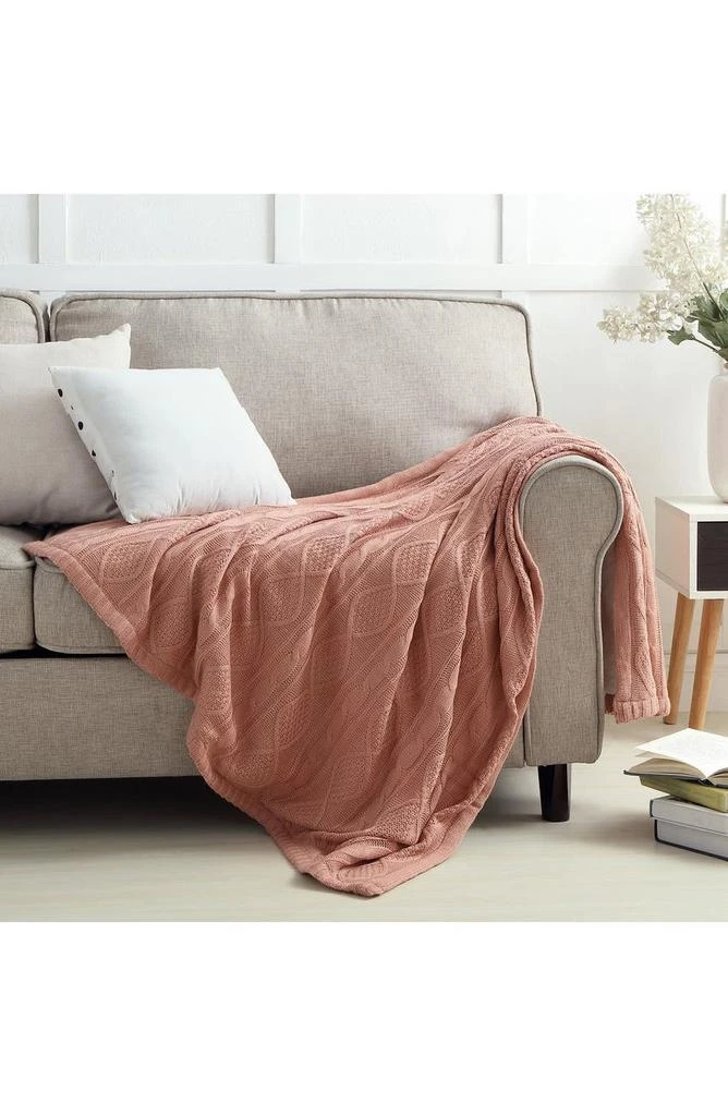 商品INSPIRED HOME|Cozy Tyme Zaim Cable Knit Throw,价格¥495,第5张图片详细描述