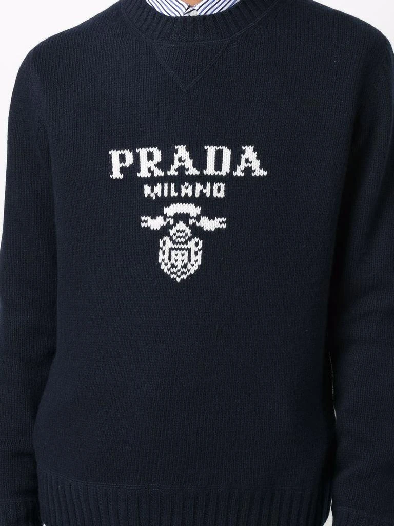 商品Prada|PRADA intarsia-knit logo sweatshirt,价格¥10489,第5张图片详细描述