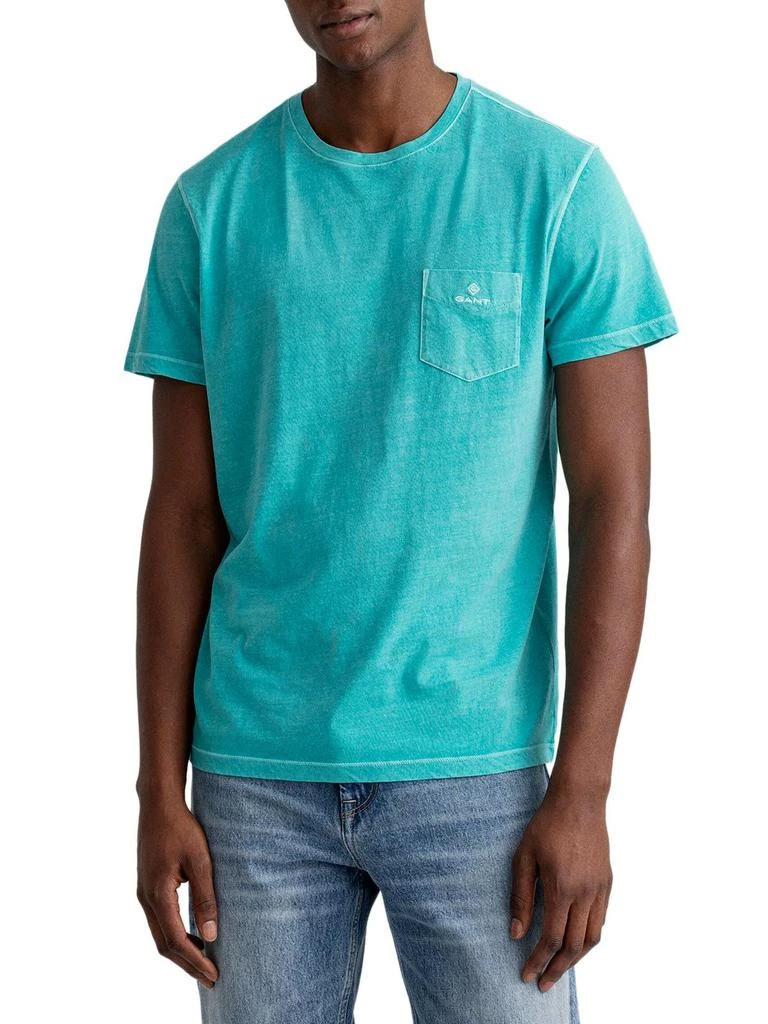 商品Gant|Gant Men's Light Blue Cotton T-Shirt,价格¥772,第1张图片