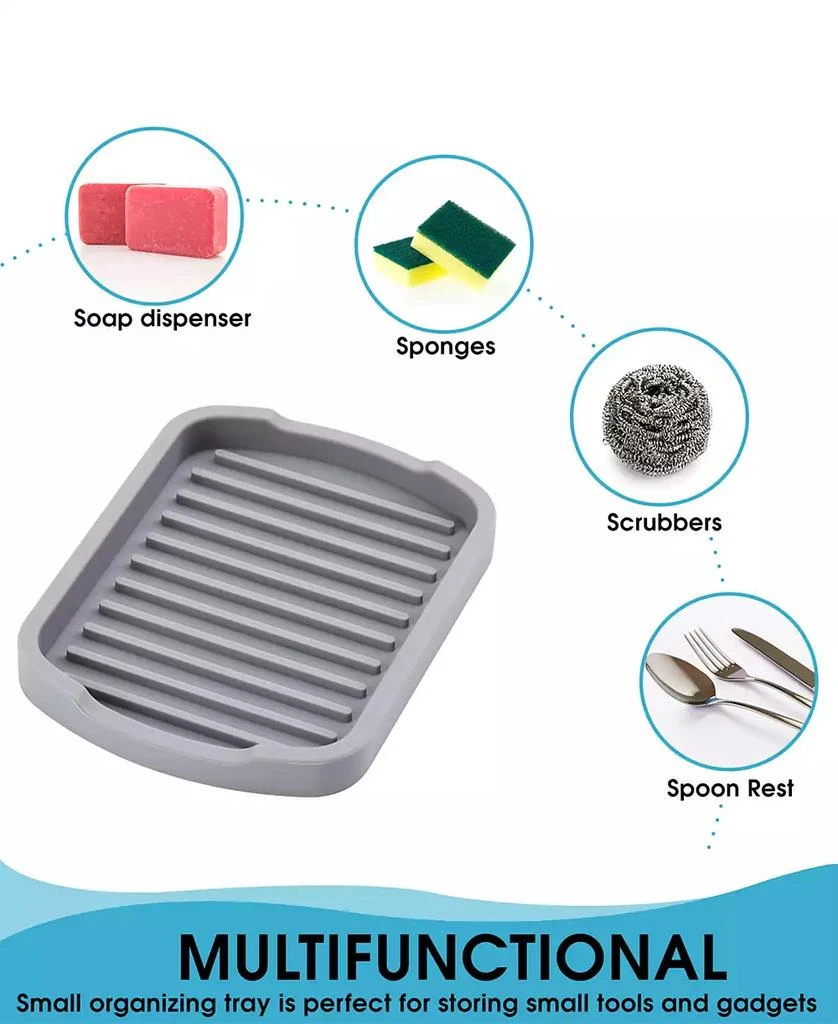 商品Cheer Collection|Silicone Soap Tray, Small, 2 Pack,价格¥223,第3张图片详细描述