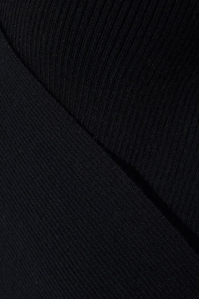 商品Theory|Wrap-effect ribbed merino wool-blend midi dress,价格¥1244,第6张图片详细描述