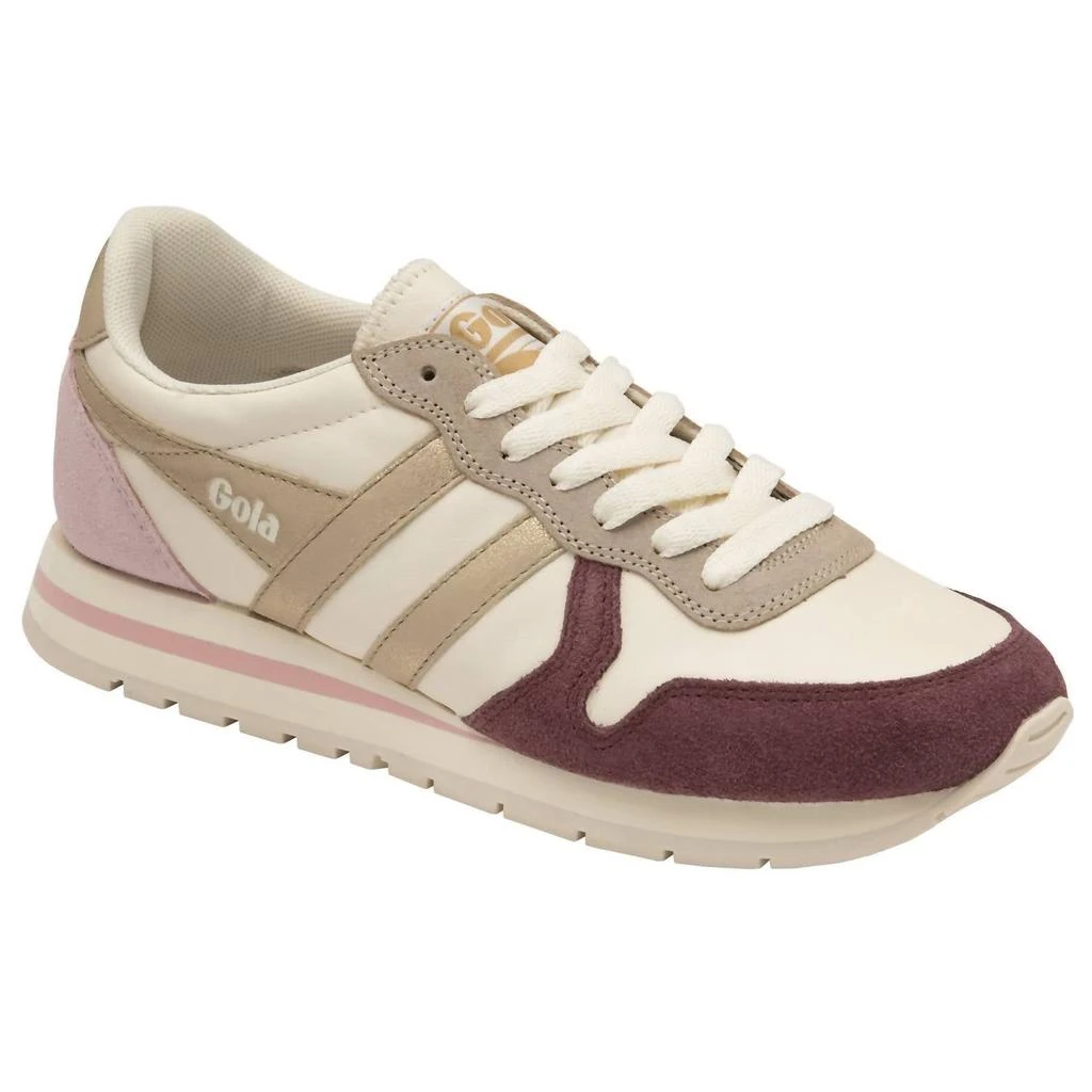 商品Gola|Daytona Quadrant Sneaker In White/wine/gold/pink,价格¥517,第1张图片