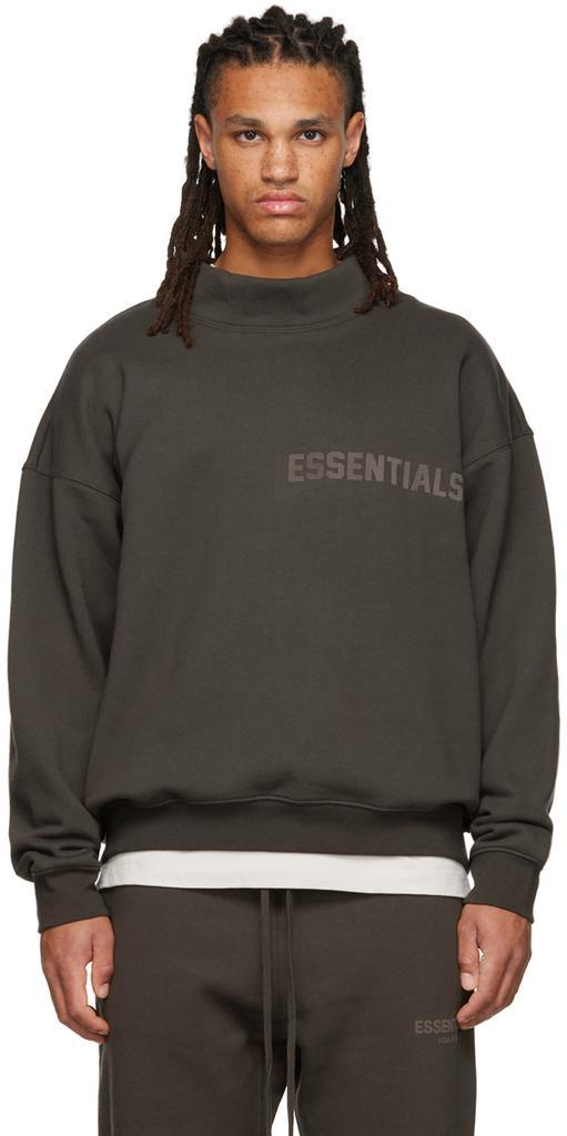 商品Essentials|Gray Mock Neck Sweatshirt,价格¥492,第1张图片