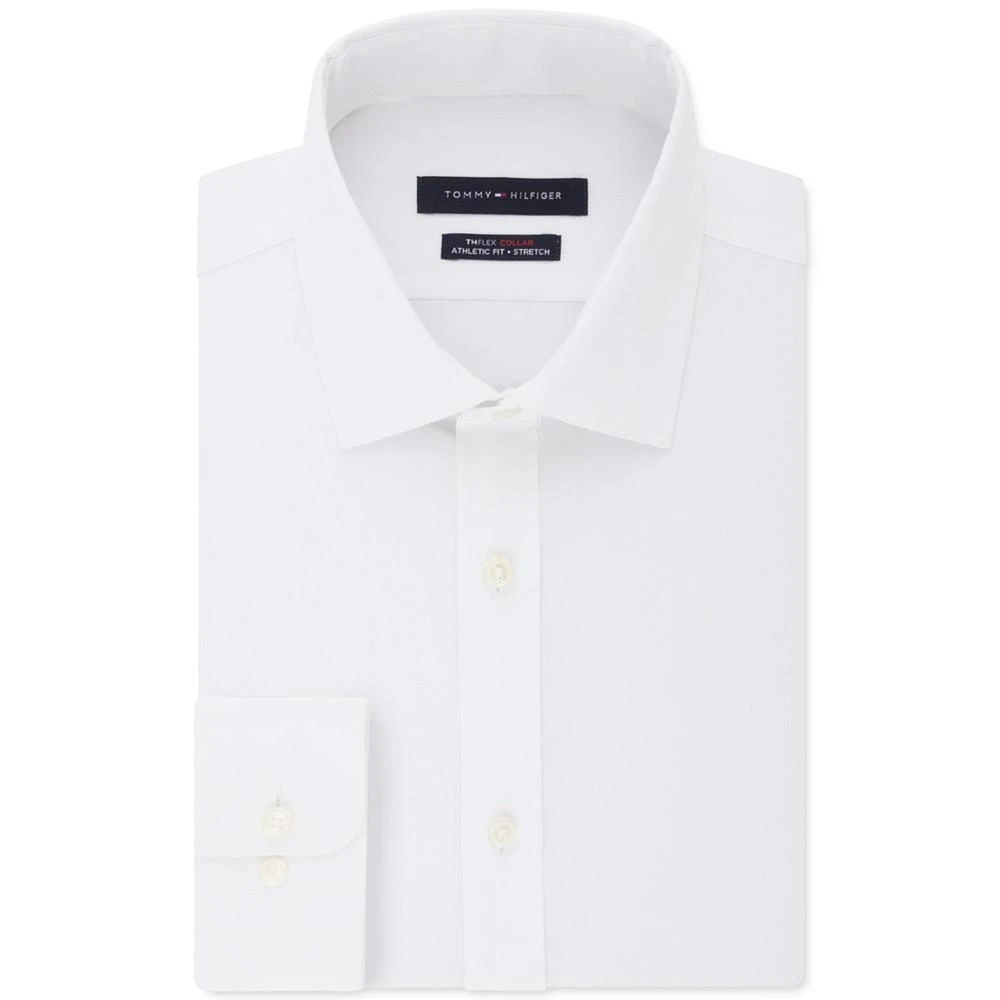 商品Tommy Hilfiger|Men's Flex Collar with Cooling Fabric Athletic Fit Non-Iron Performance Stretch Dress Shirt,价格¥239,第1张图片