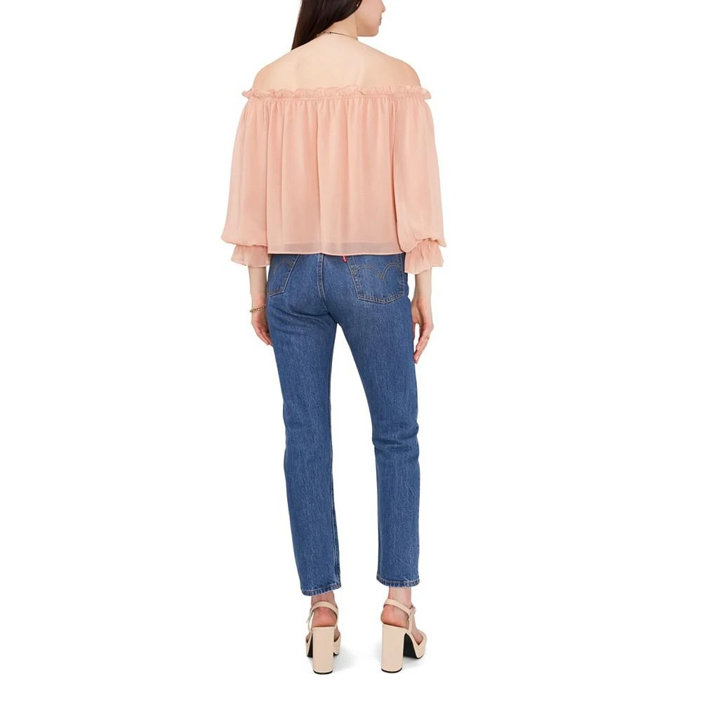 商品1. State|Women's Long Sleeve Off the Shoulder Blouse,价格¥197,第4张图片详细描述