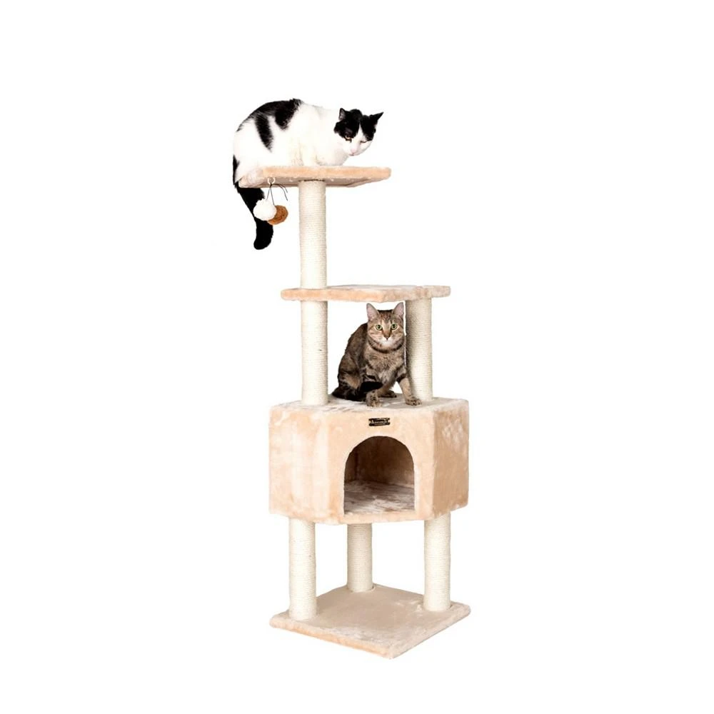 商品Macy's|48" Real Wood 3-Level Cat Tower for Kittens Play,价格¥1038,第2张图片详细描述