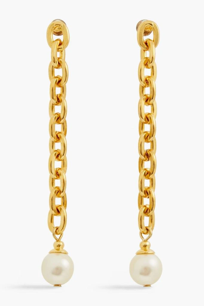 商品BEN-AMUN|24-karat gold-plated faux pearl earrings,价格¥291,第1张图片
