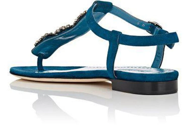 商品Manolo Blahnik|Ottolinasan Suede Thong Sandals,价格¥4454,第3张图片详细描述