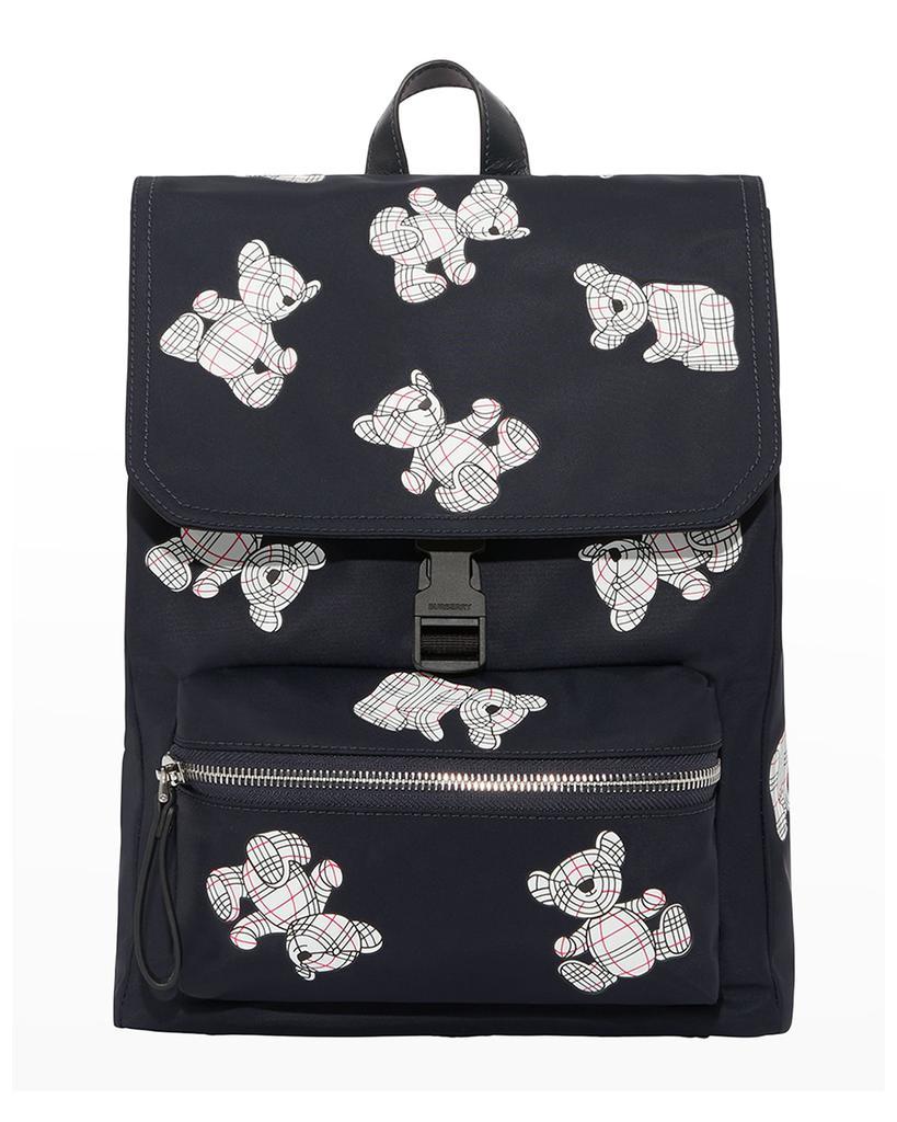 商品Burberry|Kid's Dewey Teddy-Print Backpack,价格¥5321,第1张图片